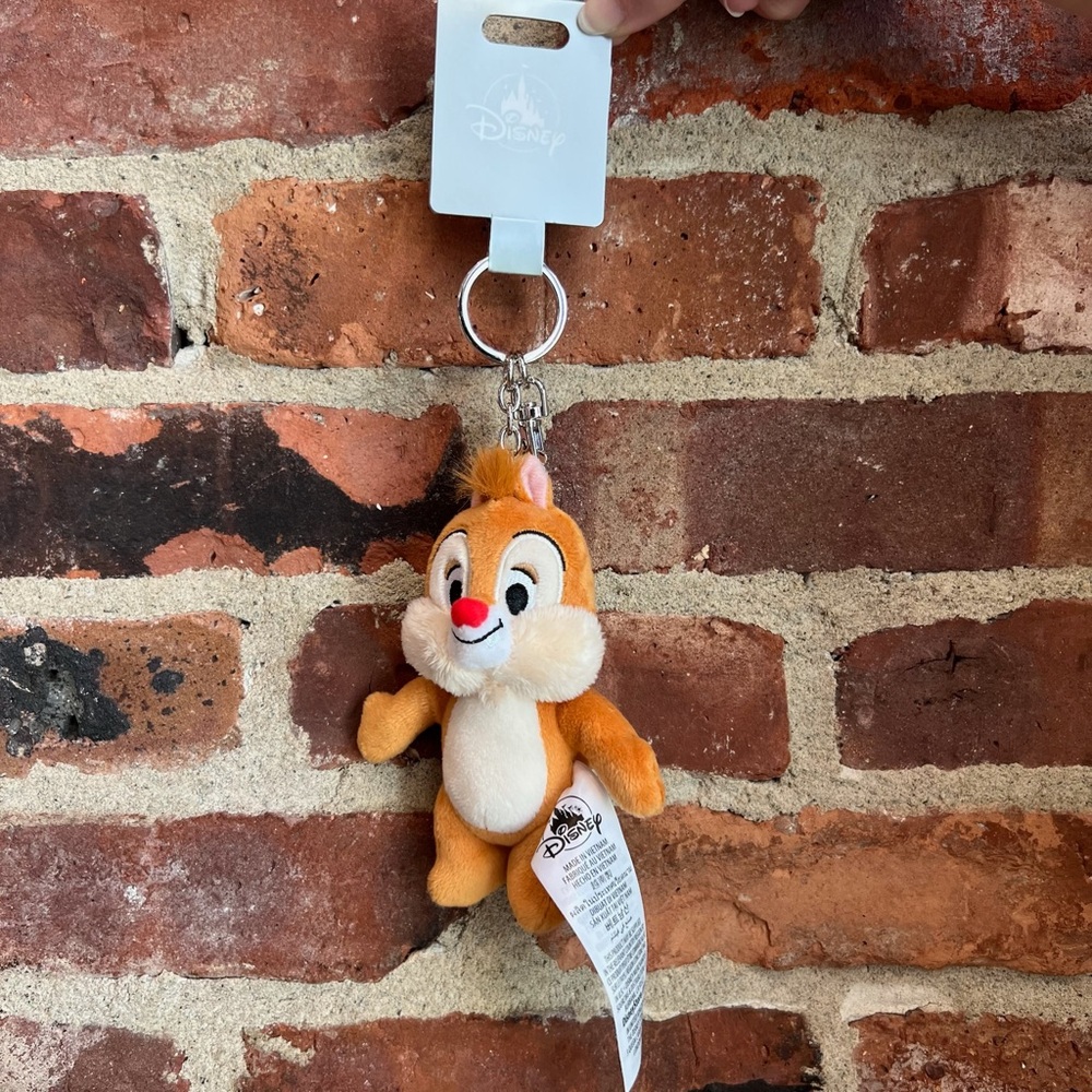 Disney Parks Dale Chipmunk Plush Keychain Bag Charm NEW